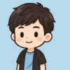 爽やかショートスタイルの日本人アイドル風キャラクターが笑顔で立っているイラスト