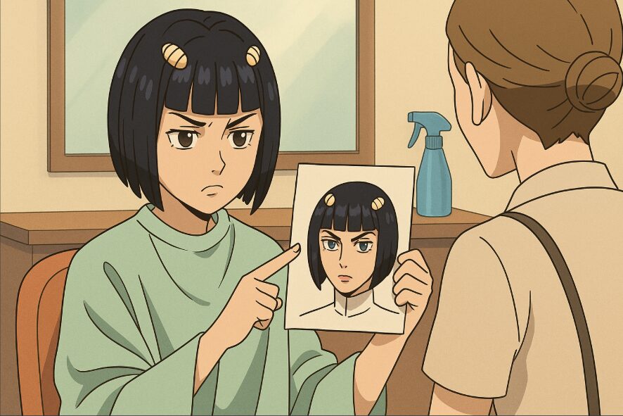 ブチャラティ風の髪型をオーダーする人