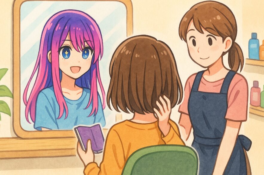 星野アイ風の髪型をオーダーする人