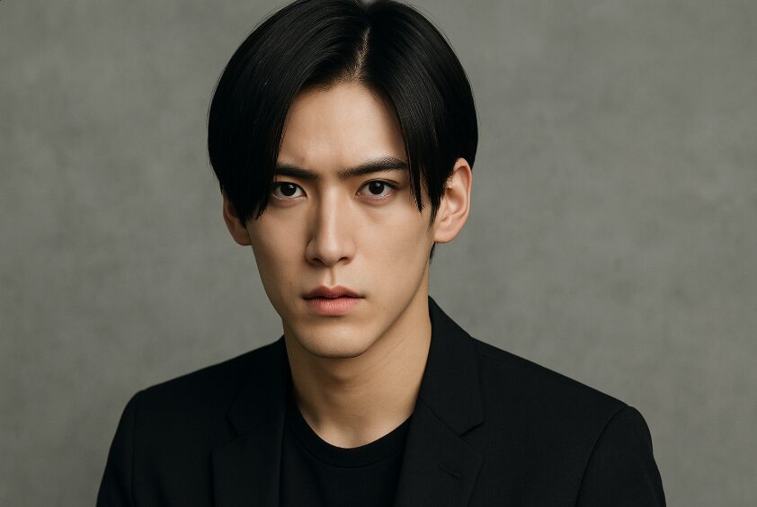目黒蓮さん風の髪型の男性